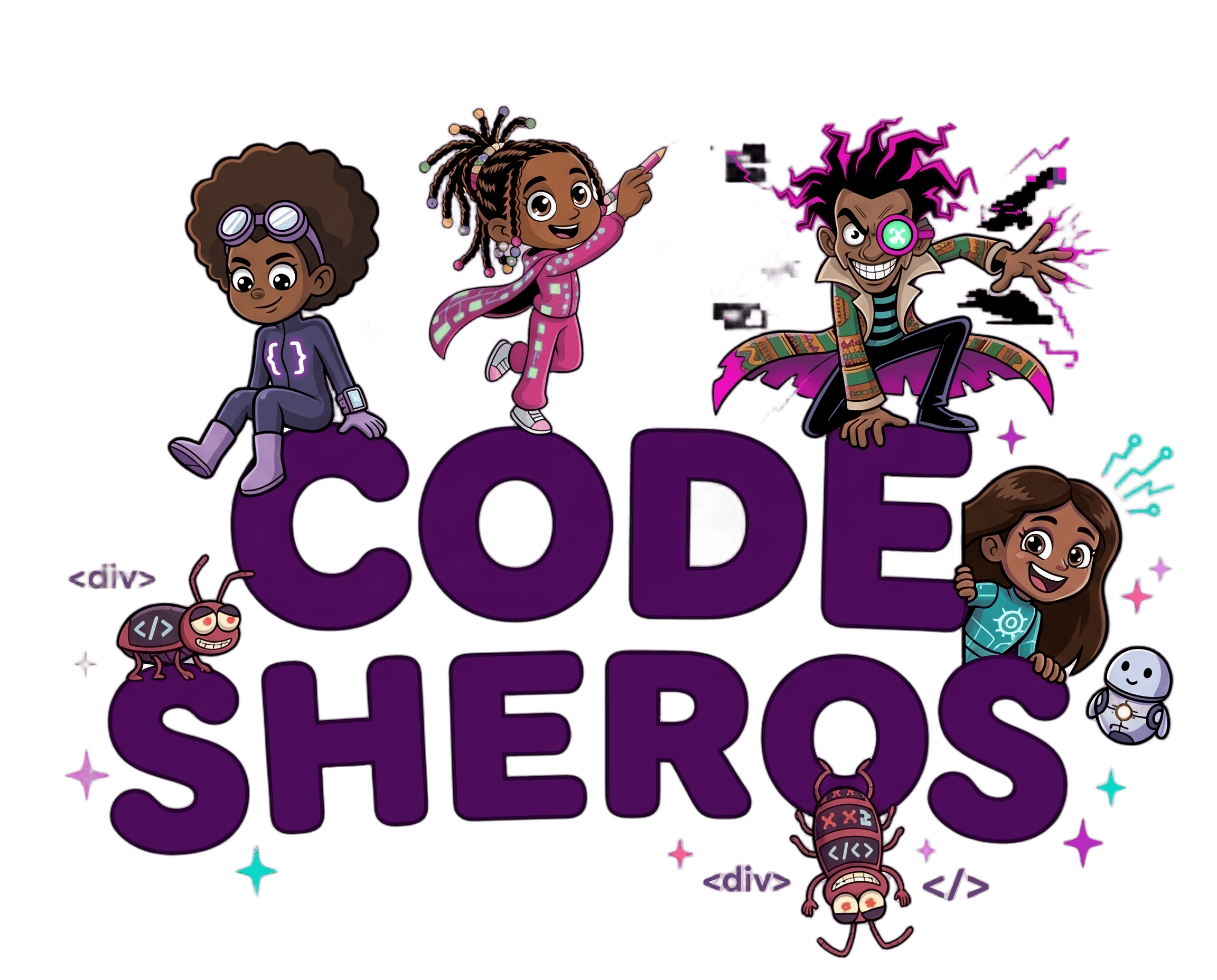Byte, Pixel and Nova — the Code SHEROs — face off against Dr. Glitch and the Code Bugs